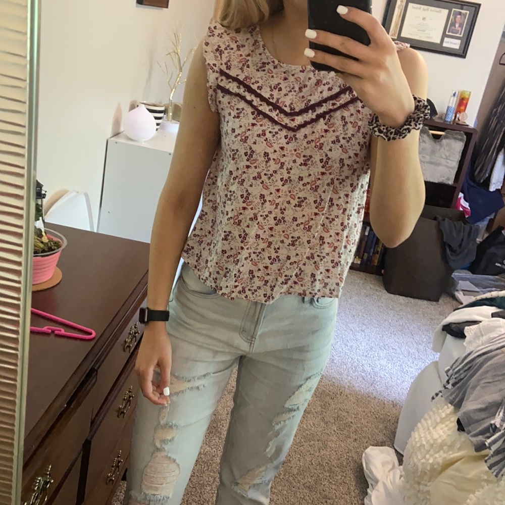 Abercrombie floral tank top